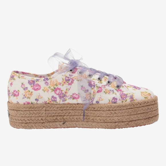 Superga 2790 Love Shack Fancy Flowers Rope 2 Sneaker Shoes - Picture 6 of 17